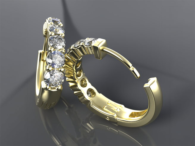 DiamondHuggieEarrings